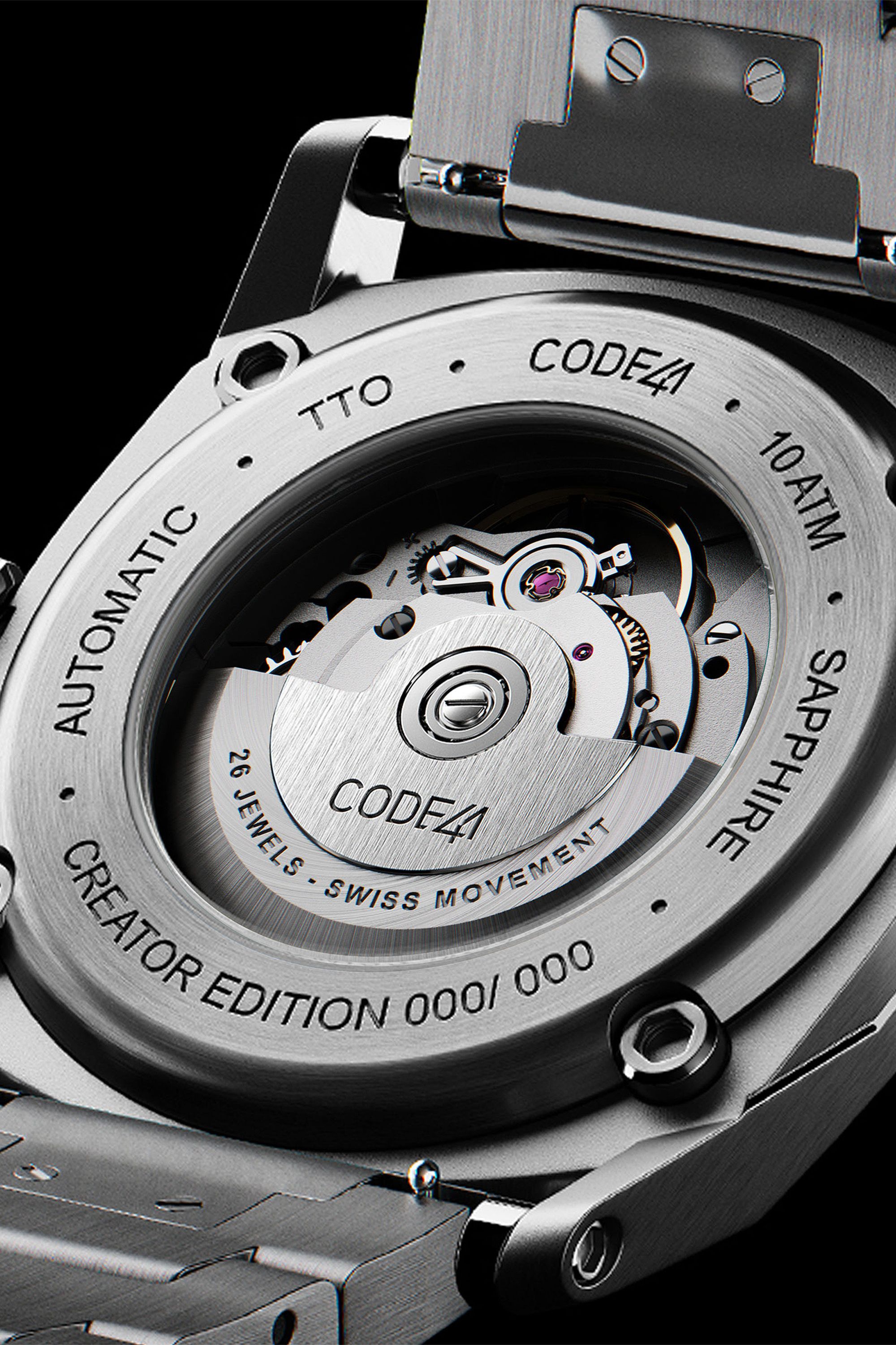 CODE41 Open Heart: automatic open-heart watch with Swiss movement
