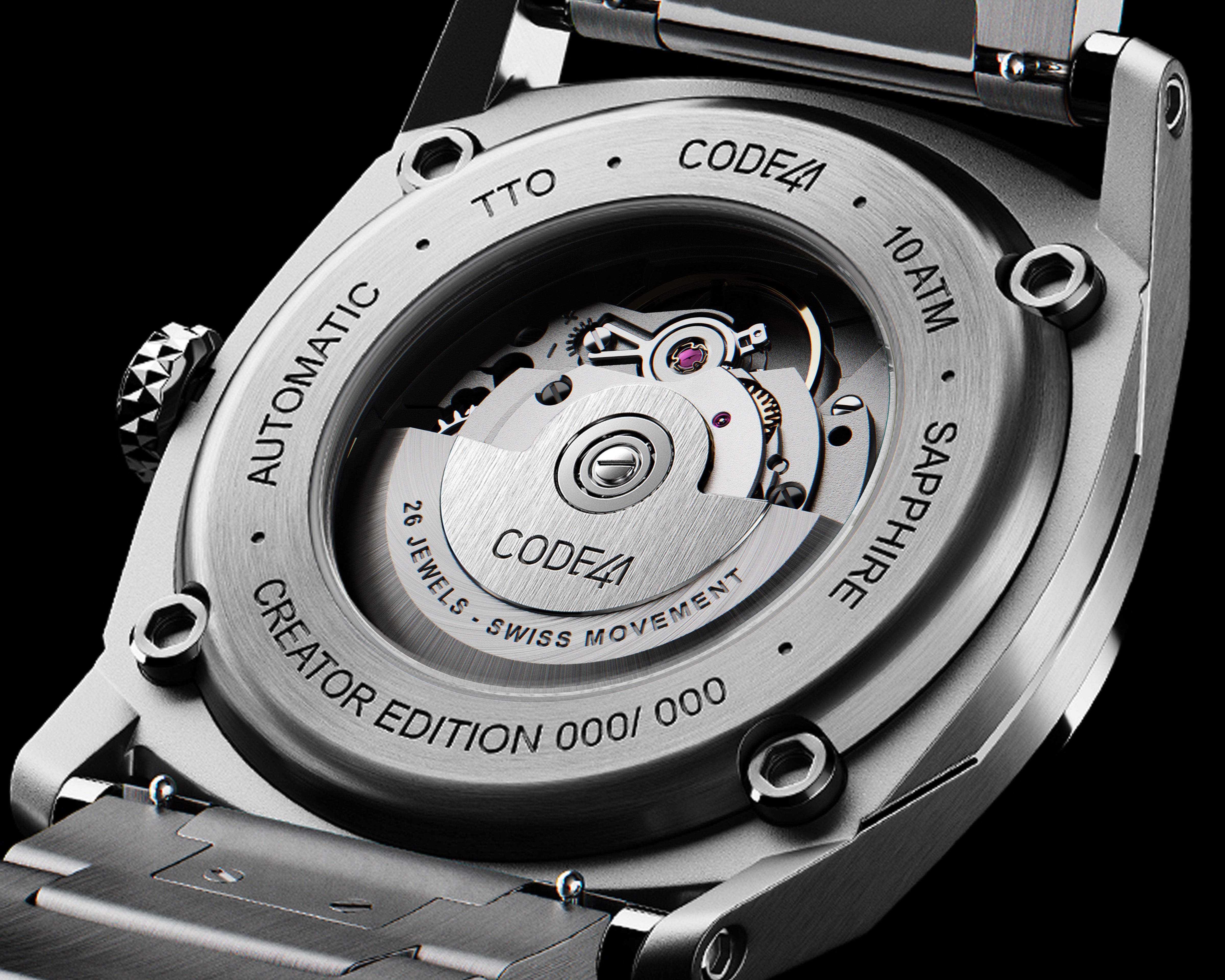 CODE41 Open Heart: automatic open-heart watch with Swiss movement