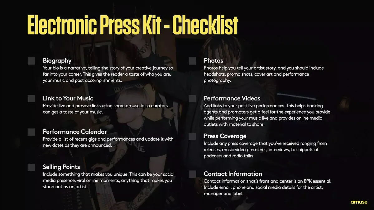 How To Create A Successful Electronic Press Kit amuse