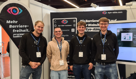 The 4 founders of Eye-Able standing side by side.