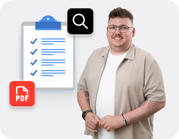 Expert reviewing checklist for accessible PDF documents