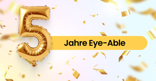 Luftballon mit einer 5 zum 5-jährigen Jubiläum von Eye-Able
