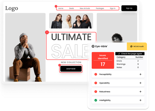 Eye-Able WCAG-audit toont 17 toegankelijkheidsproblemen op webshop