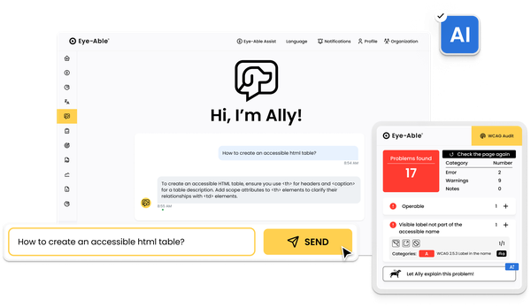 AI assistant helping create accessible HTML content