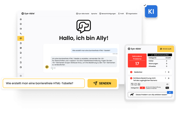 KI-Assistent hilft bei barrierefreiem HTML-Content
