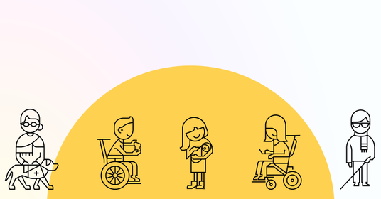 Eine Illustration mit Schwarz-Weiß-Zeichnungen verschiedener Personen.