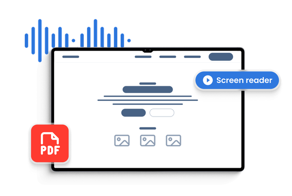 Screen reader preview for accessible PDF content