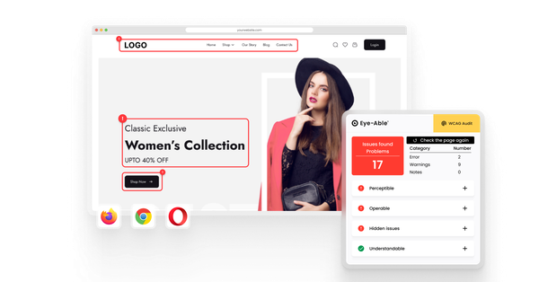 Eye-Able WCAG-audit toont 17 toegankelijkheidsproblemen op webshop