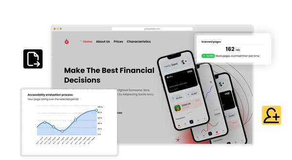Dashboard: Scanned pages & accessibility evaluation