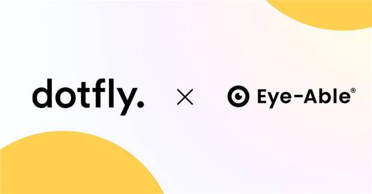 In the picture on the background of the Eye-Able design the two company names "dotfly" and "Eye-Able" are to be seen.