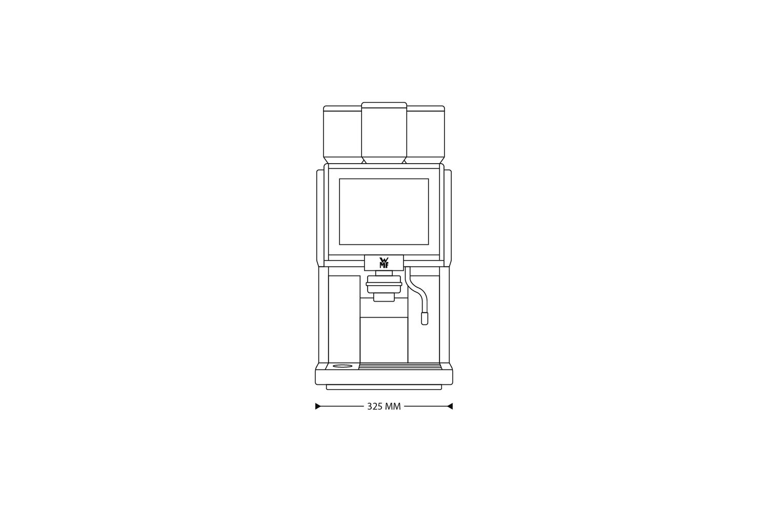 WMF 1500S+ Machine Dimensions