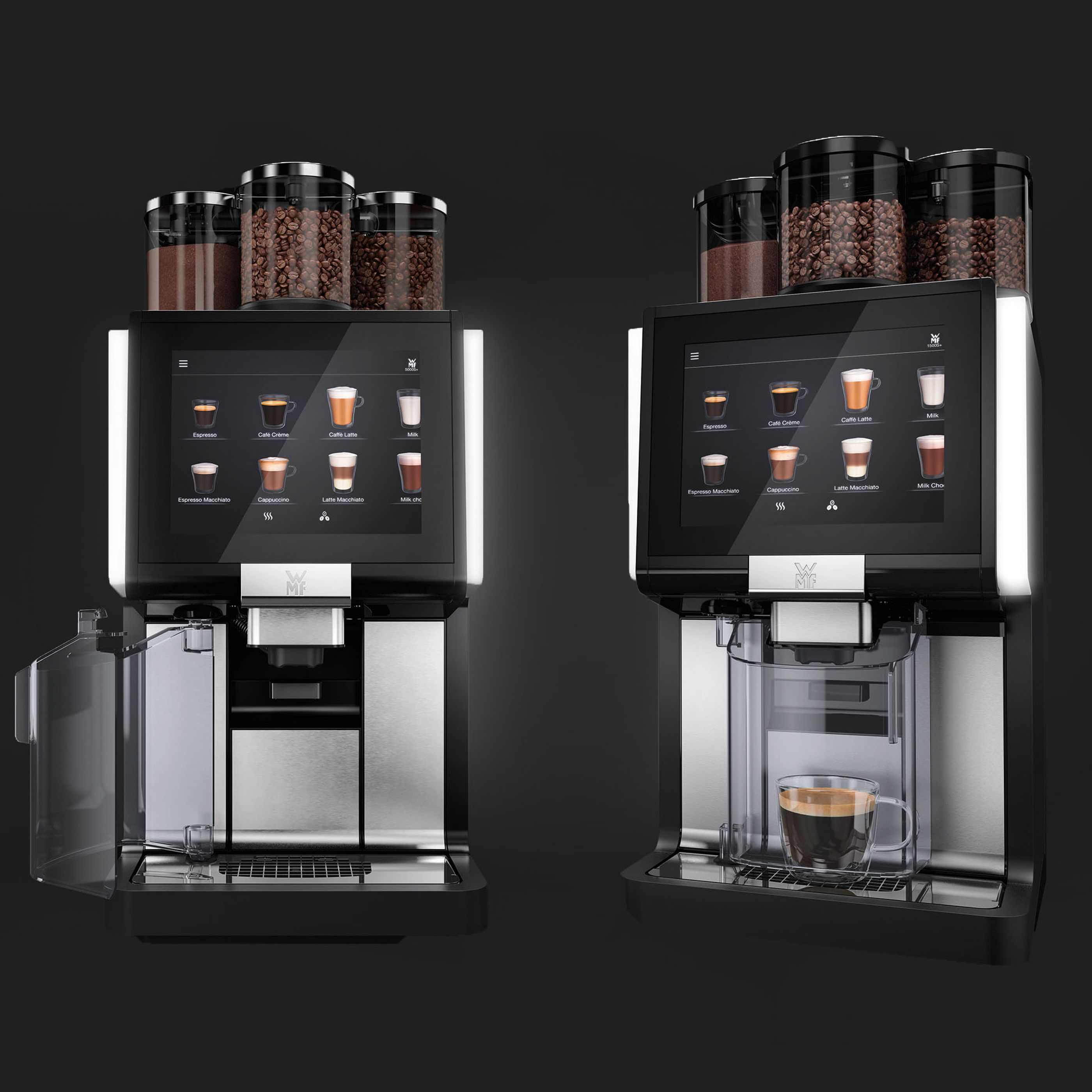 CupGuard at WMF 1500 S+ fully automatic coffee machine