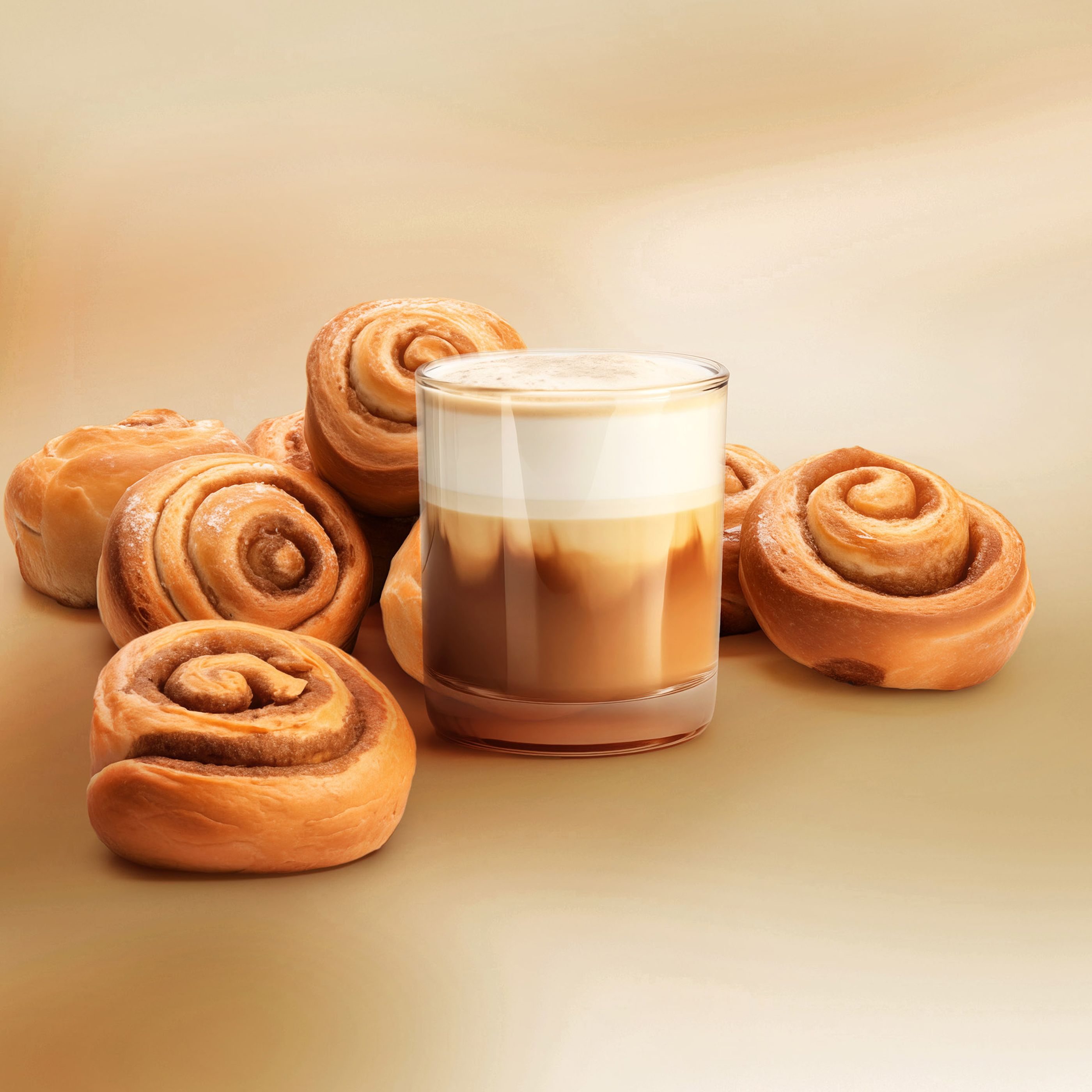 Cinnamon roll latte