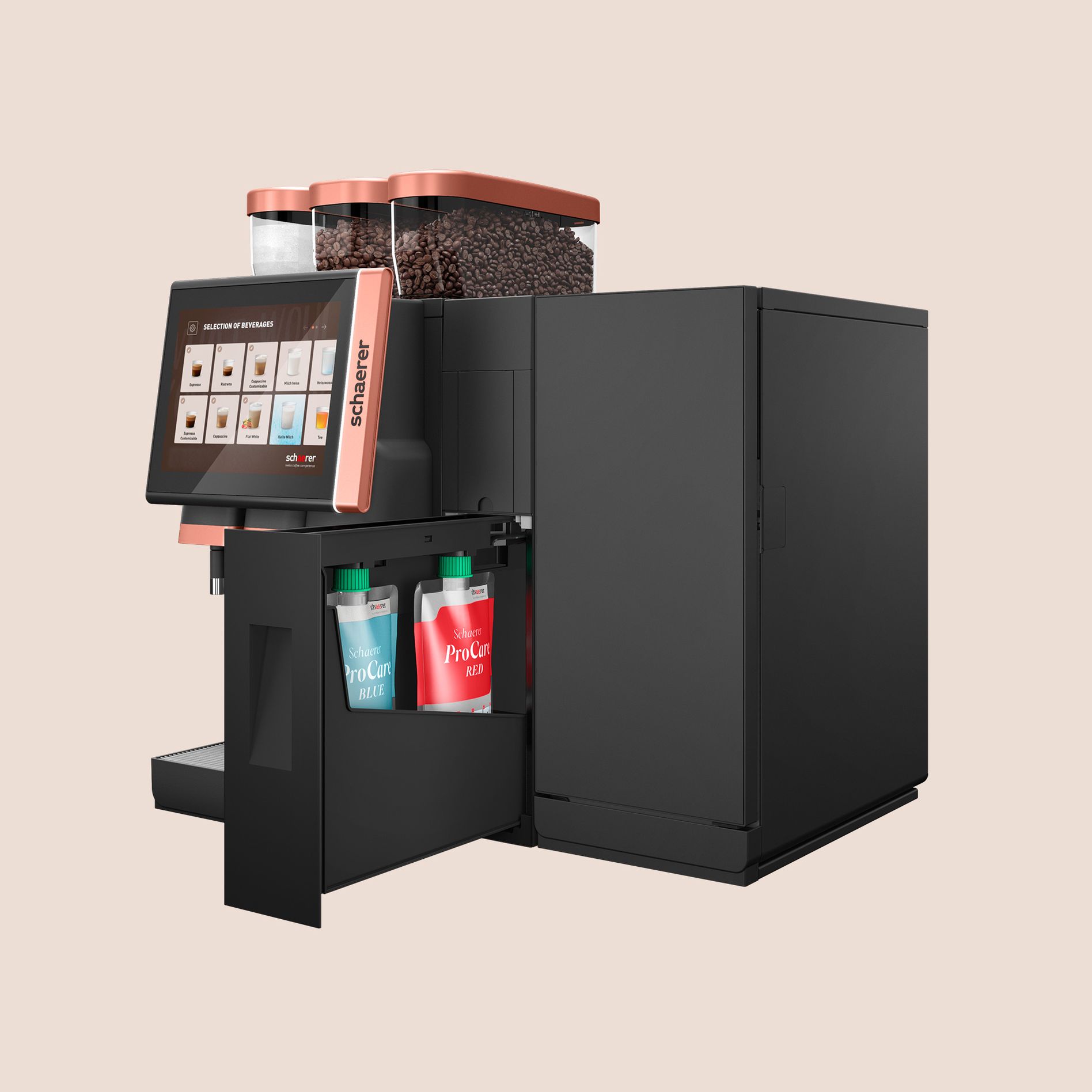 Opened machine with ProCare