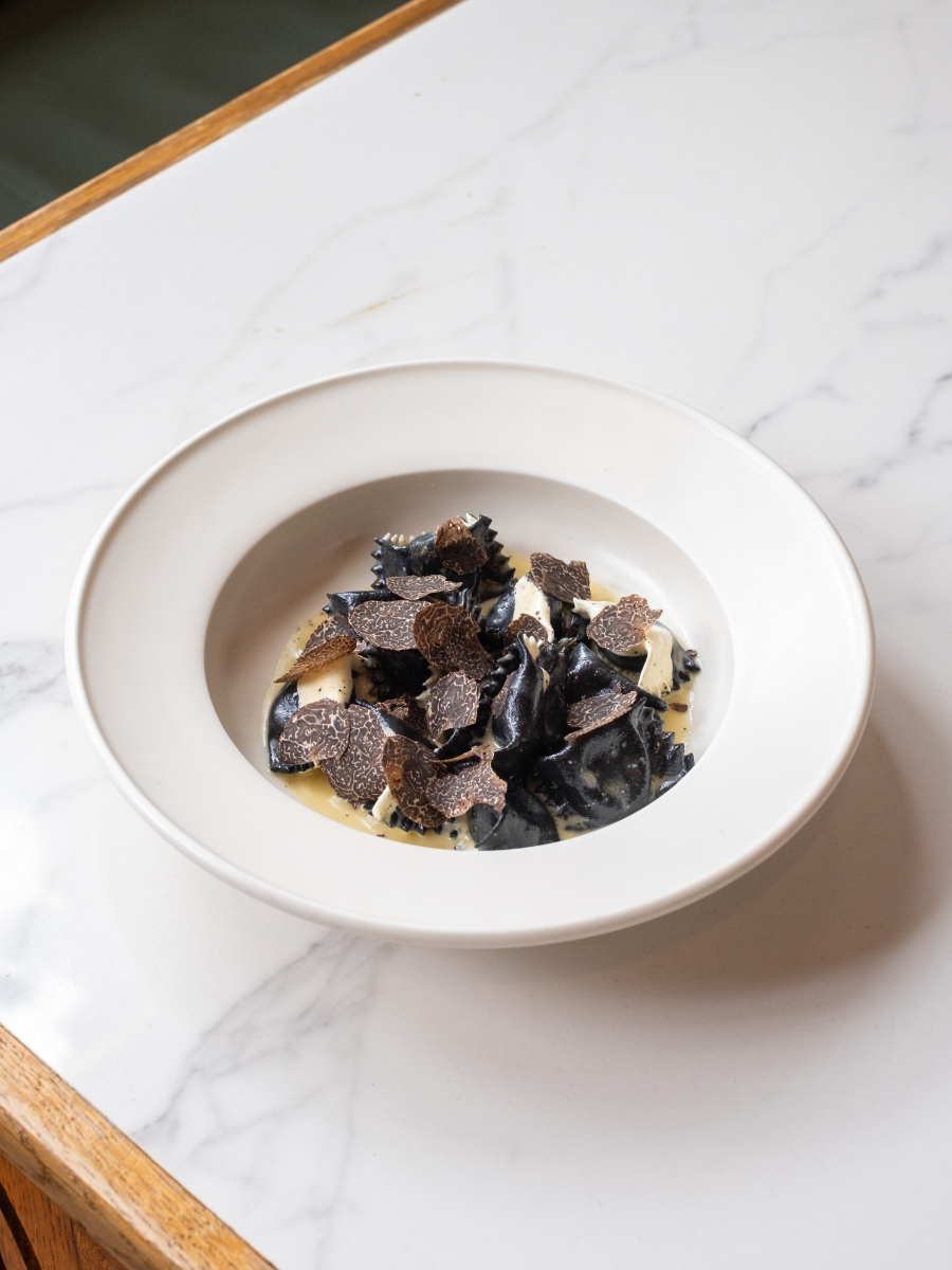 Agnolotti cacio e pepe, parmesan and manjimup truffle