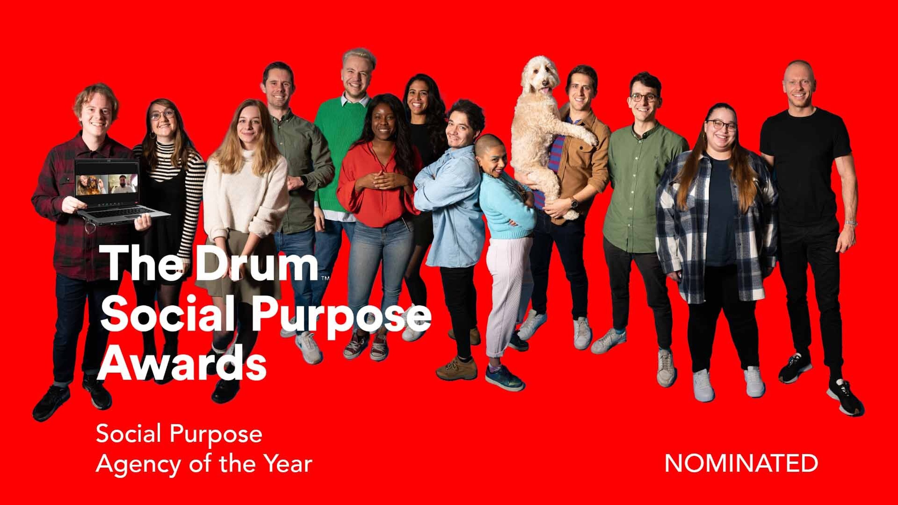 Raw London nominated for Social Purpose Agency of the Year