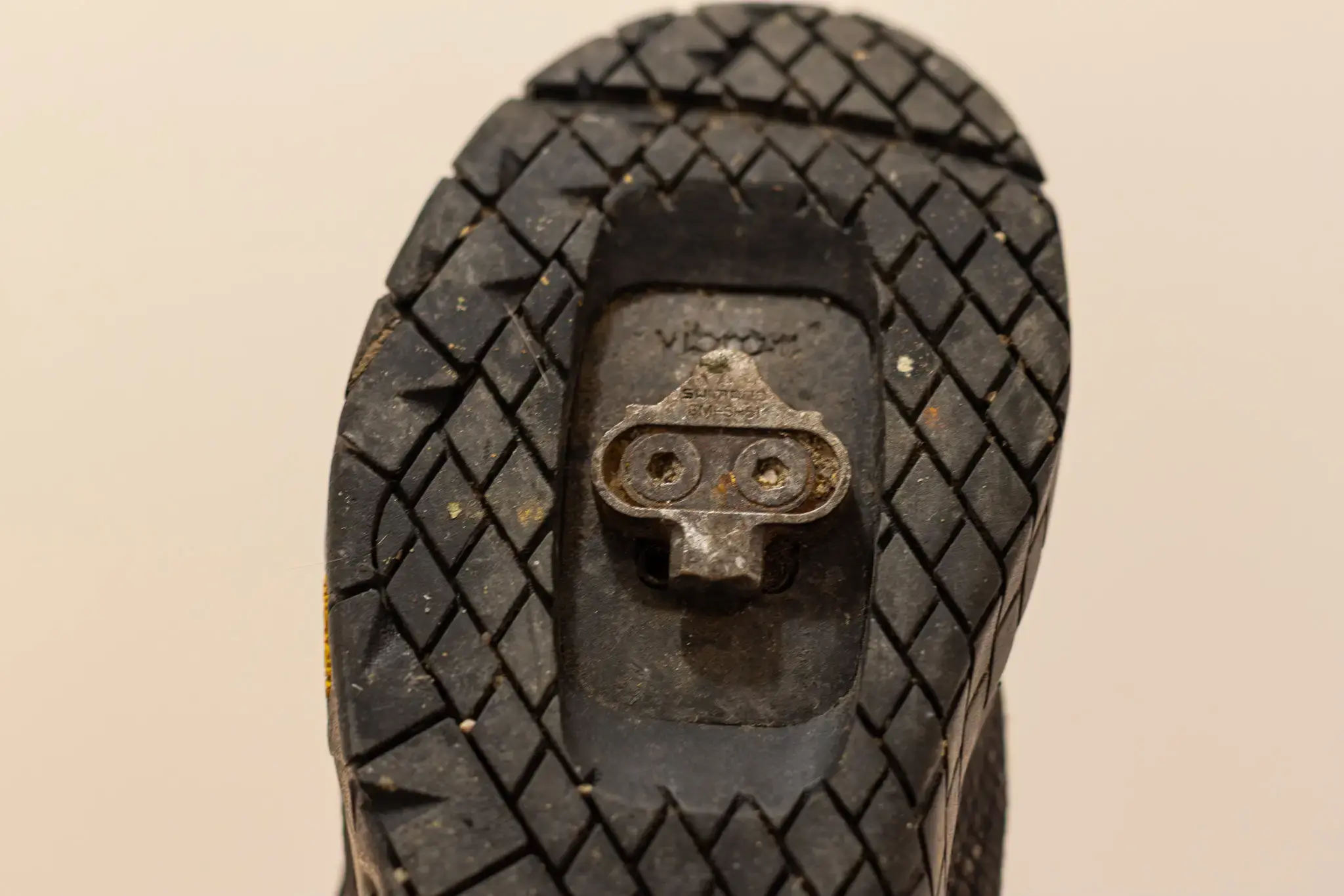 Detailansicht SPD Cleat am Gravelschuh
