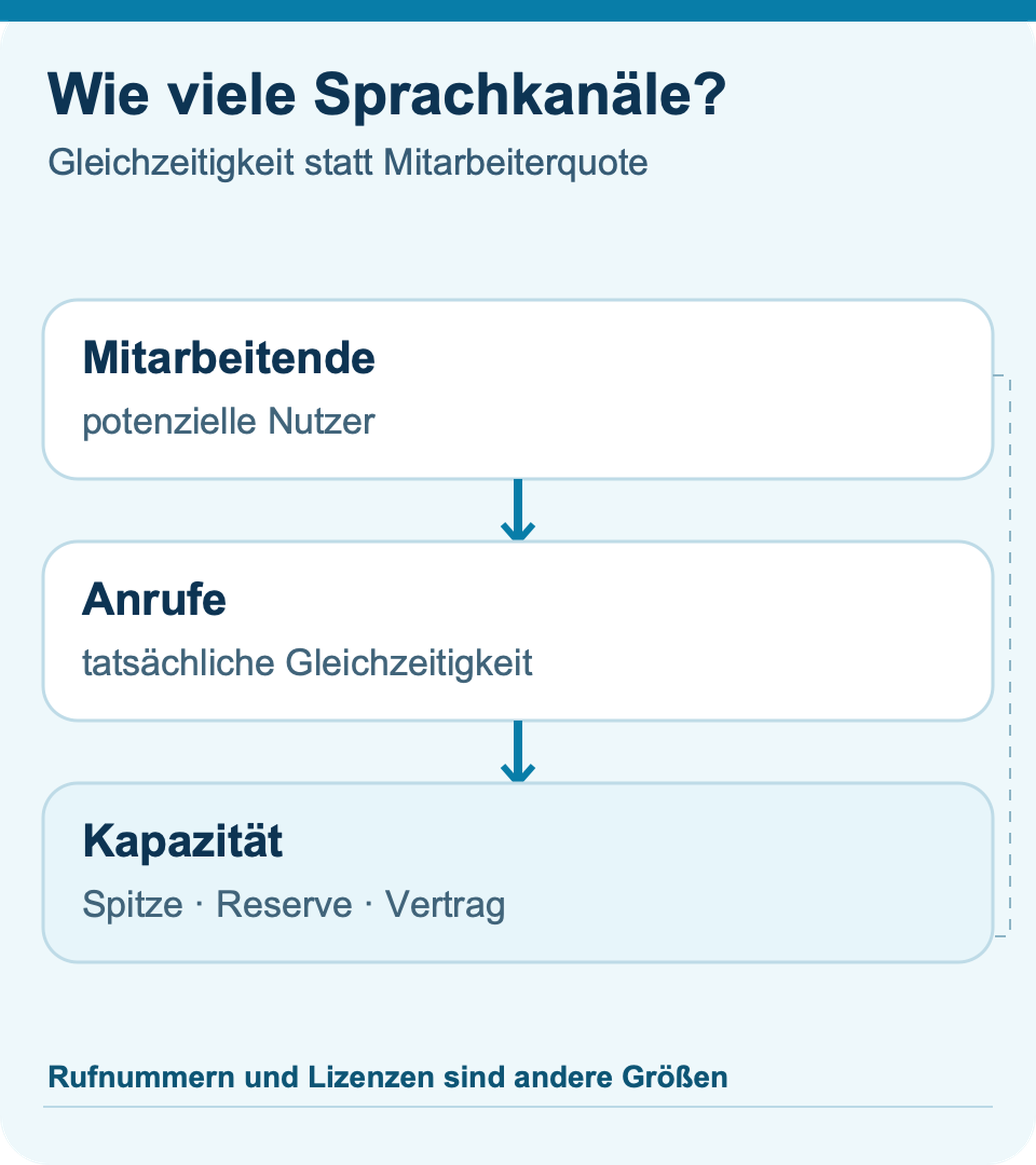 Wie viele Sprachkanäle braucht Ihr Unternehmen?: schematische Entscheidungsgrafik