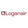 Loganair logo with stylized "L" design beside the company name in red on a white background.