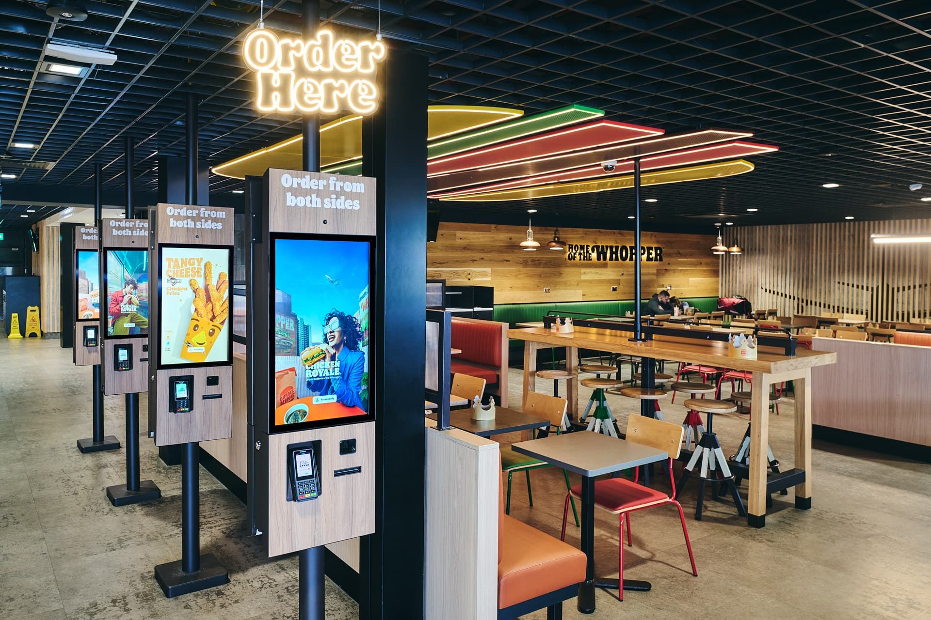 Order screens at Burger King