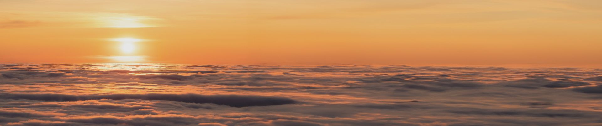 Orange sunset over sea