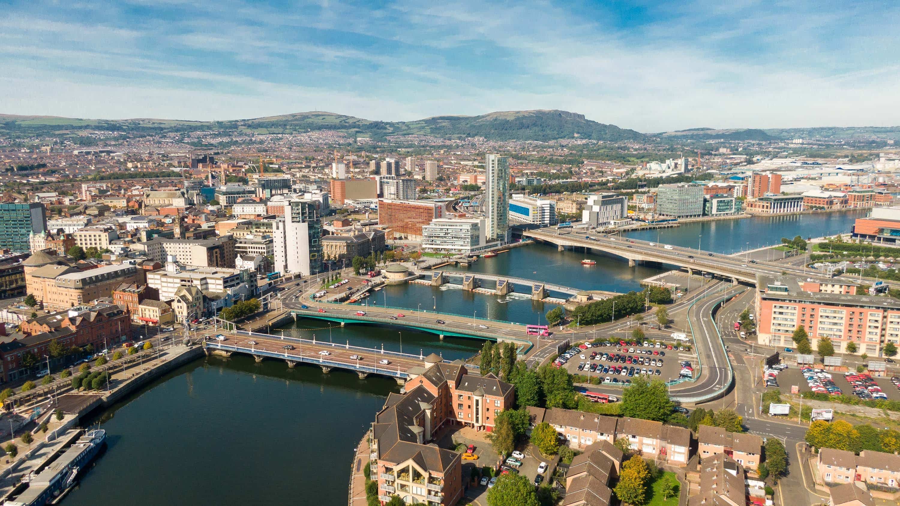 Birds eye view of Belfast