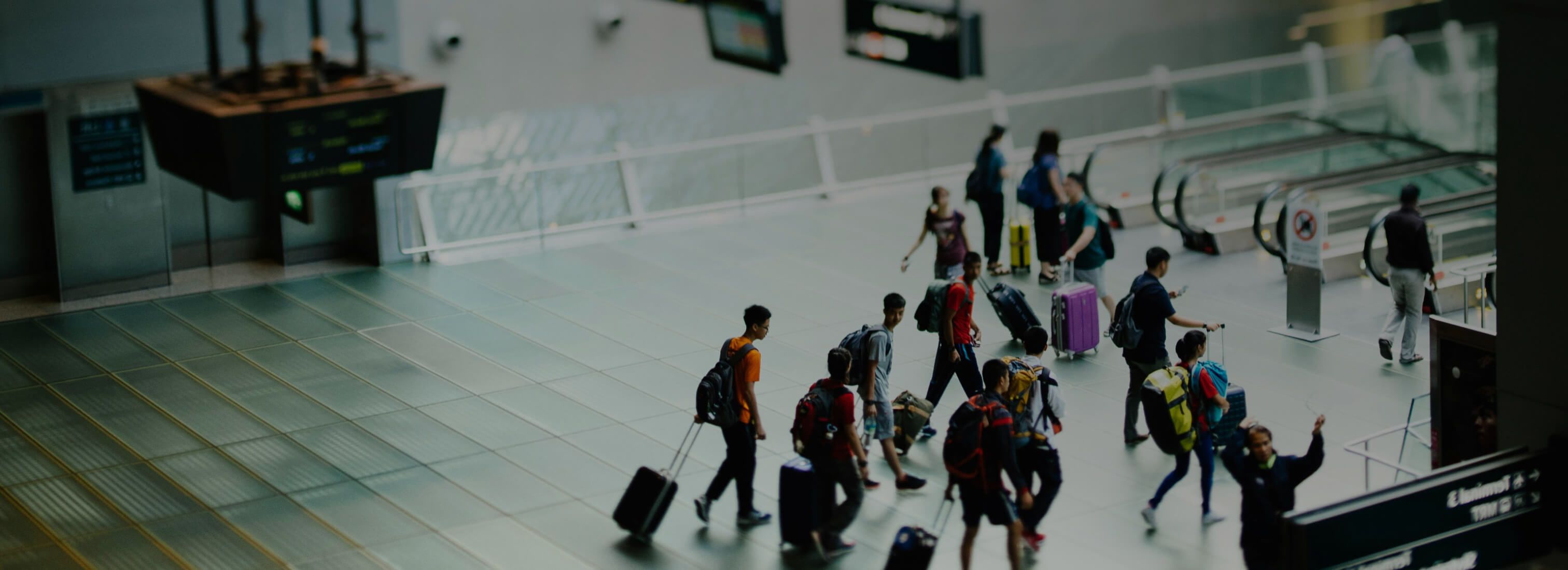 Passengers at Manchester Airport