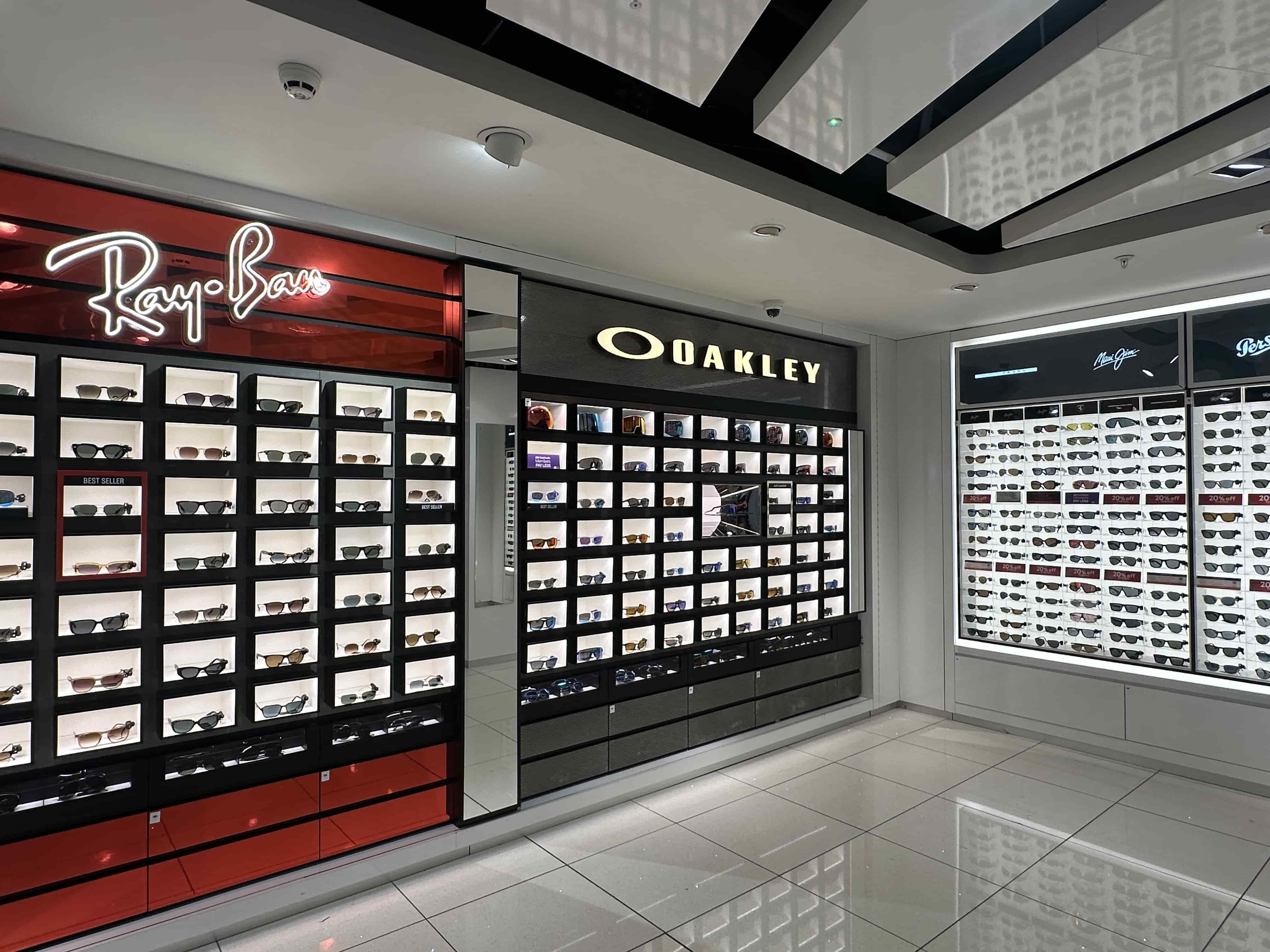 Sunglasses section in Duty Free