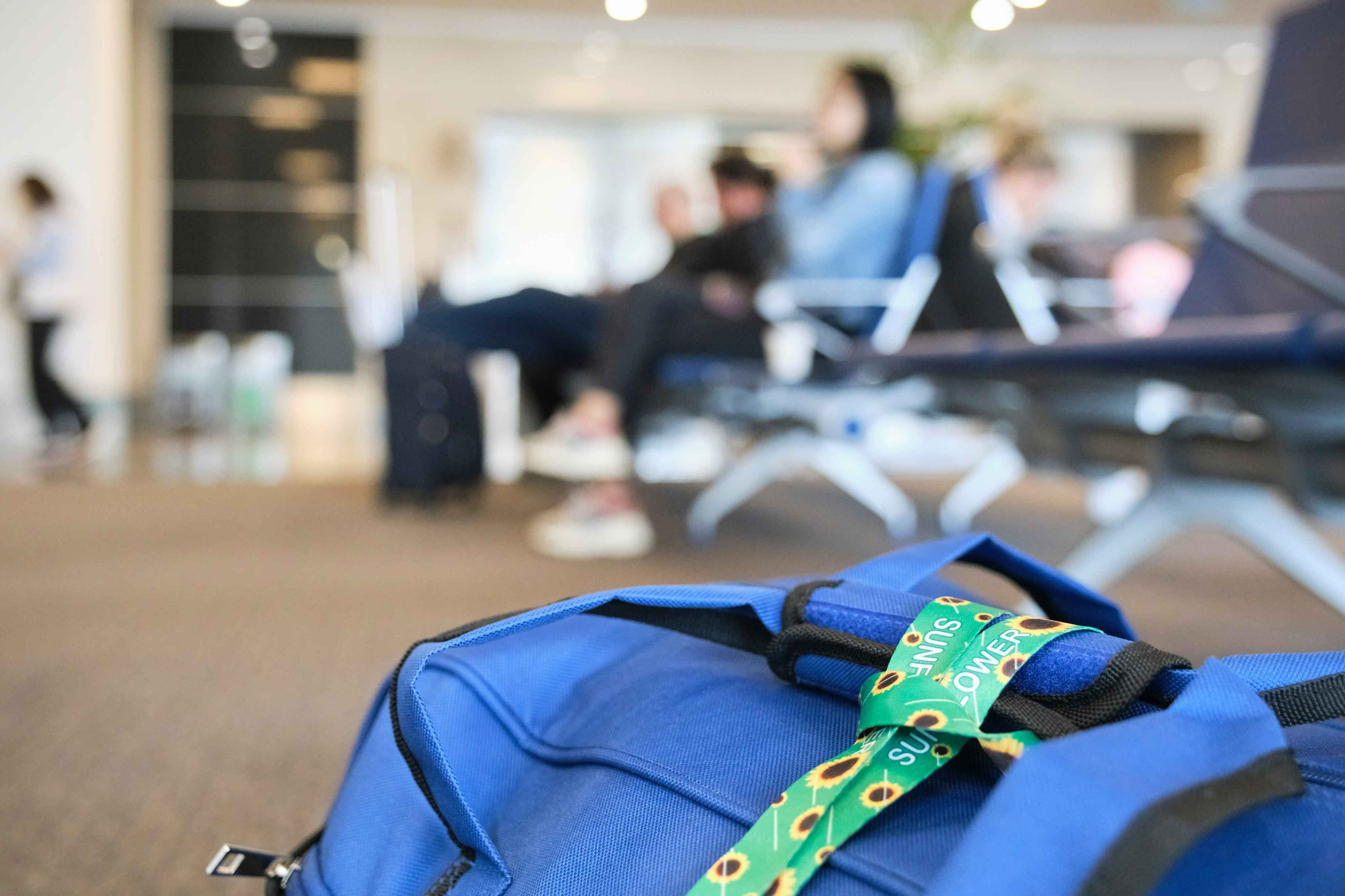 image of a bag inside airport