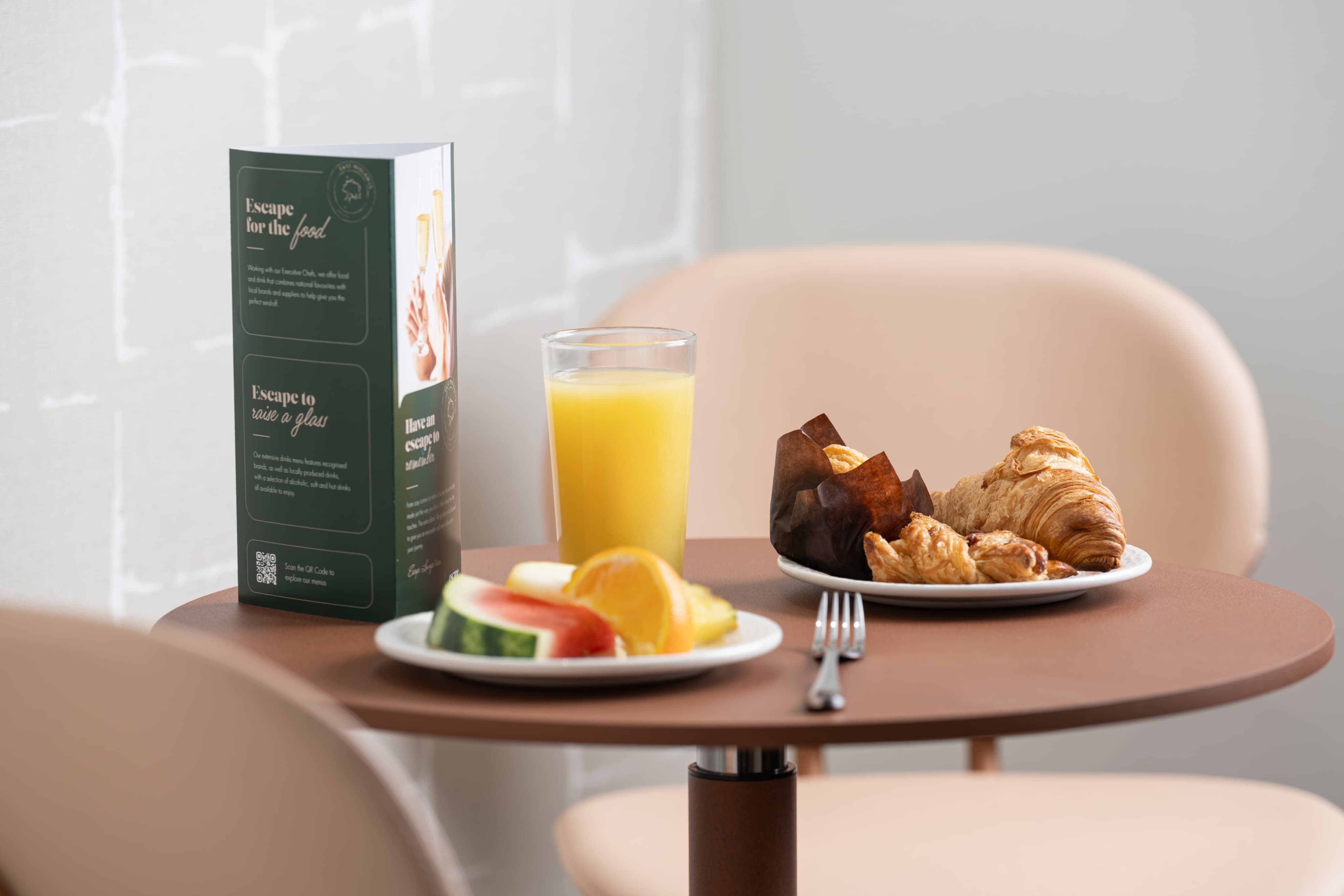 Breakfast on table