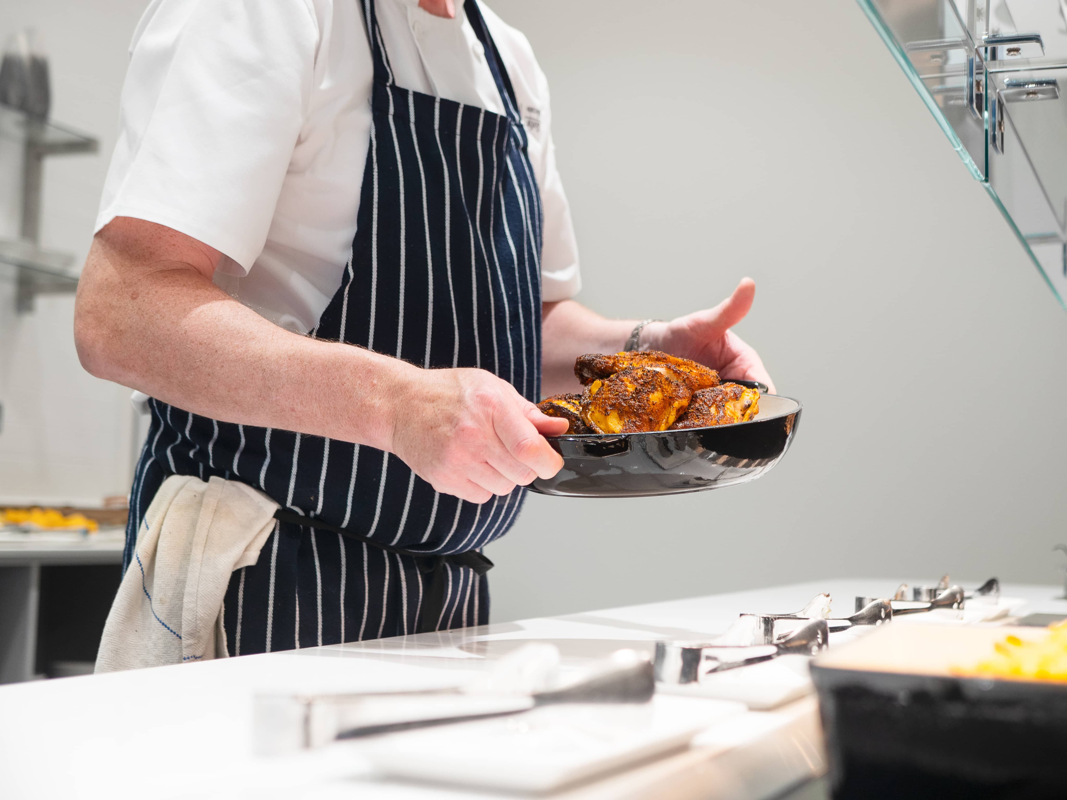 Check plating up food