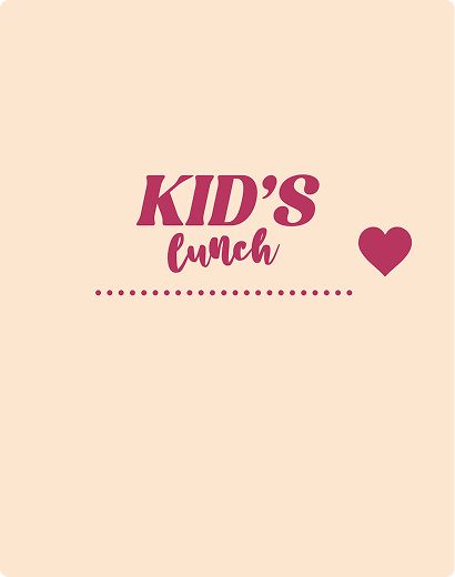 Sunnyside Cafe kids menu