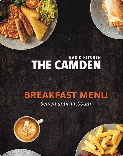 The Camden breakfast menu