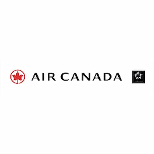 Air Canada logo featuring a red maple leaf inside a circle on the left and the Star Alliance logo on the right.