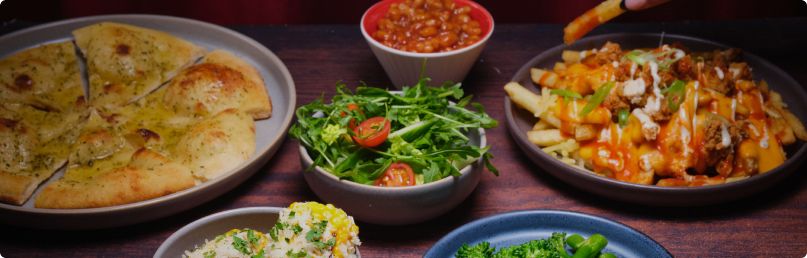 Selection of food in Frankie & Benny's